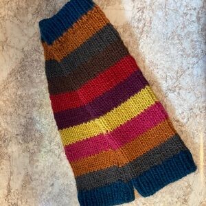 Colorful Striped Knit Scarf